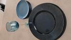Blauw servies 8x grote borden 12x kleine borden 8xglazen, Antiek en Kunst, Ophalen