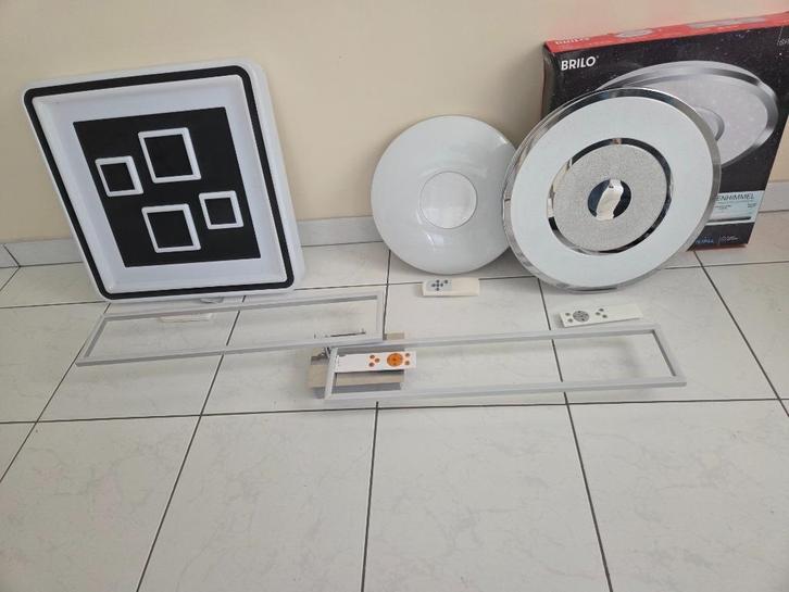 4x LED-plafondlampen met afstandsbediening / tot 4000 lumen, Huis en Inrichting, Lampen | Plafondlampen, Gebruikt, Kunststof, Ophalen