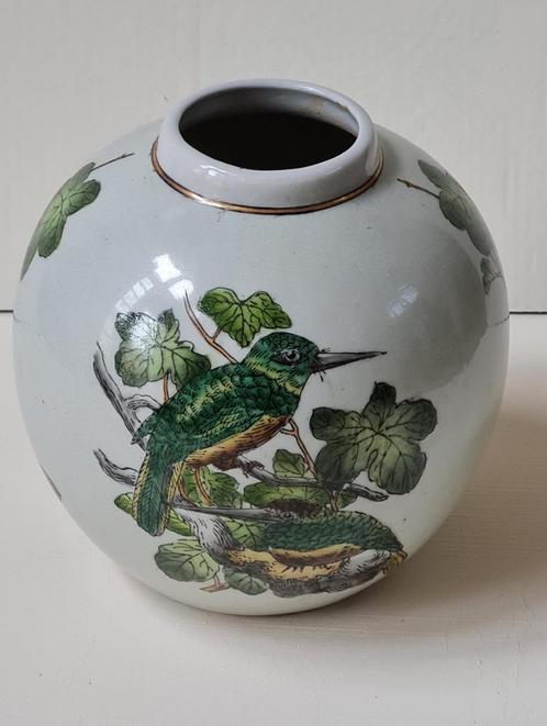 Vase japonais avec oiseaux vert et emeraud, Maison & Meubles, Accessoires pour la Maison | Vases, Utilisé, Vert, Moins de 50 cm
