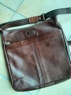 SASA bruine kwaliteits schoudertas ZGAN, Autres marques, Cuir, Enlèvement ou Envoi, Comme neuf