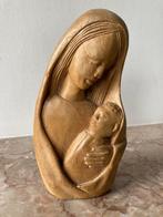 Beeld Maria uit Afrika in hout gesneden: 19 cm, Antiek en Kunst, Ophalen of Verzenden