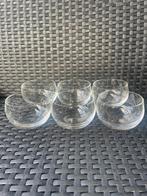 Mini transparante glazen kom - x6, Zo goed als nieuw, Glas, Effen, Kom(men)