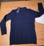 Ralph Lauren kabeltrui - Maat L, Ophalen of Verzenden, Blauw