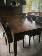 Tafel + 6 stoelen, Huis en Inrichting, Ophalen, Zo goed als nieuw