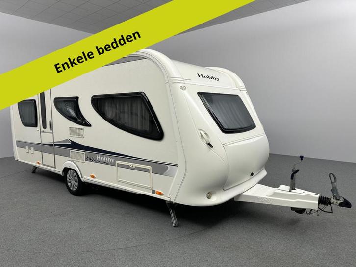 Hobby La Vita Bionda 495 UL Mover INCL. STALLING, Caravans en Kamperen, Caravans, tot en met 4, Rondzit, Hobby, 2 aparte bedden