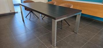 Table de salle à manger 220x100, plateau solide, Maison & Meubles, Tables | Tables à manger, Comme neuf, Enlèvement, 50 à 100 cm