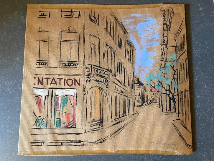 Brussel La Tentation 1952 Fernand Poncelet  surrealisme, Antiek en Kunst, Kunst | Tekeningen en Fotografie, Ophalen of Verzenden