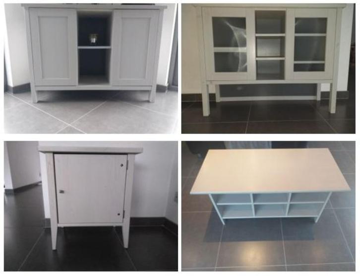 Vitrinekast met bijhorende salontafel en bijzettafel, Huis en Inrichting, Kasten | Vitrinekasten, Gebruikt, Met deur(en), Overige houtsoorten