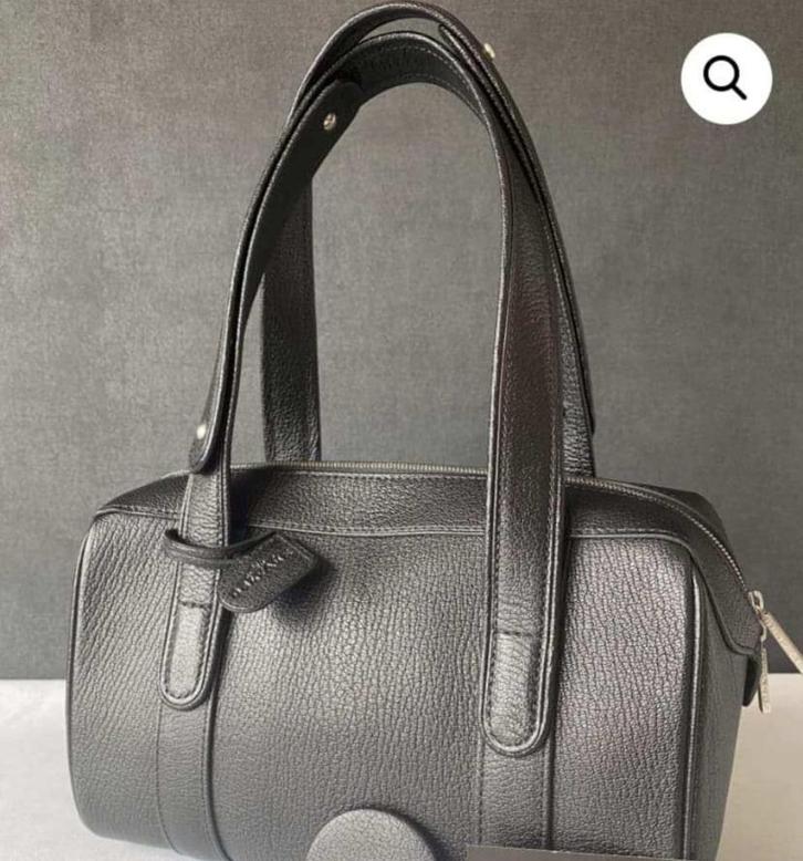 Delvaux Black Goatskin Top Handle, Handtassen en Accessoires, Tassen | Damestassen, Zo goed als nieuw, Handtas, Zwart, Ophalen of Verzenden