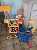 Speelgoedwinkeltje en winkelkarretje, Kinderen en Baby's, Speelgoed | Overig, Zo goed als nieuw, Ophalen