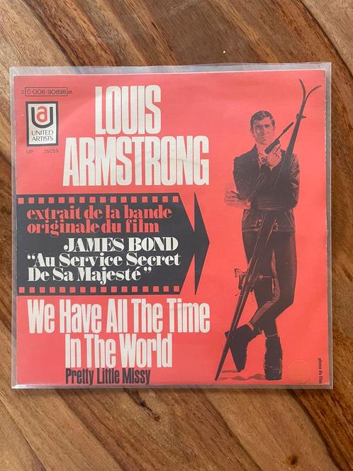 James Bond Secret Service Louis Armstrong 45 rpm single, CD & DVD, Vinyles Singles, Utilisé, Single, Enlèvement ou Envoi