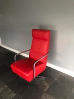 Rode lederen relaxstoel, Ophalen, Zo goed als nieuw