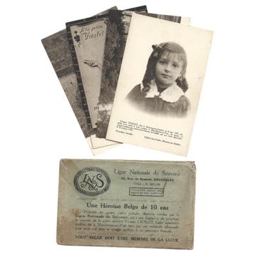 Postkaartenreeks - oorlogsslachtoffer 'Yvonne Vieslet' 1918 beschikbaar voor biedingen