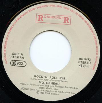 gezocht motorhead rock and roll single zonder hoesje beschikbaar voor biedingen