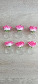 6 servetringen met bloemenpatronen, Ophalen of Verzenden, Nieuw, Overige materialen, Overige stijlen