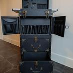 Valise professionnelle de coiffeur, maquillage à roulettes), Or, Tout le visage, Comme neuf, Enlèvement