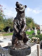 L'ours en colère (statue en bronze signé sur socle marbre), Antiquités & Art, Enlèvement ou Envoi, Bronze