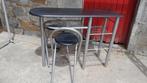Table haute d appoint et 2 chaises, Ophalen, Zo goed als nieuw