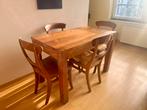 Table + 4 chaises en TECK, Maison & Meubles, Enlèvement