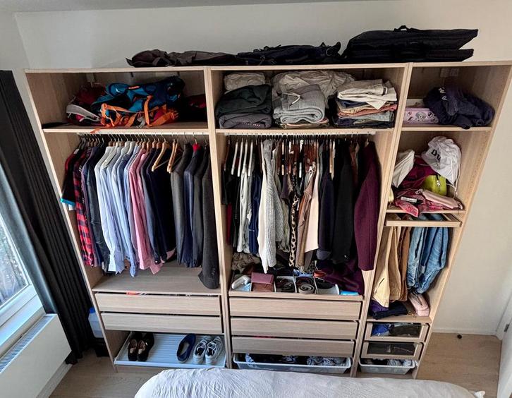 PAX kledingkast/kasten, Huis en Inrichting, Kasten | Kleerkasten, Zo goed als nieuw, 200 cm of meer, 200 cm of meer, 75 cm of meer