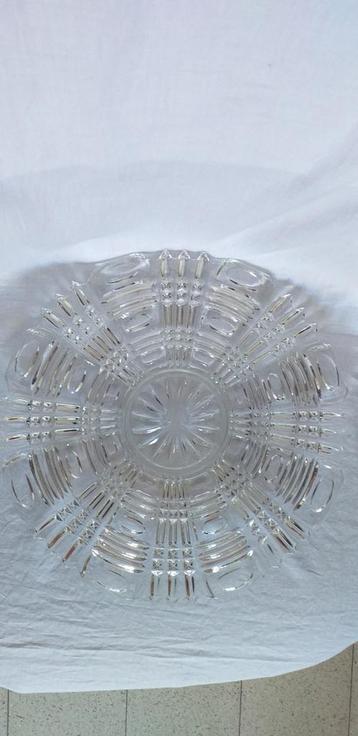 plat à tarte en verre moulé ciselé 31 cm, Enlèvement ou Envoi