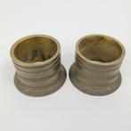 Paire de base de colonne en bronze Empire Napoléon, Ophalen of Verzenden, Brons