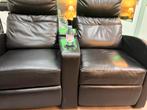 2-zit relaxzetel (uitklapbaar) met bekerhouder, Huis en Inrichting, Ophalen, Gebruikt, 125 tot 150 cm, 150 tot 200 cm