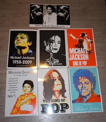 lot van 7 emaille borden van Michael Jackson