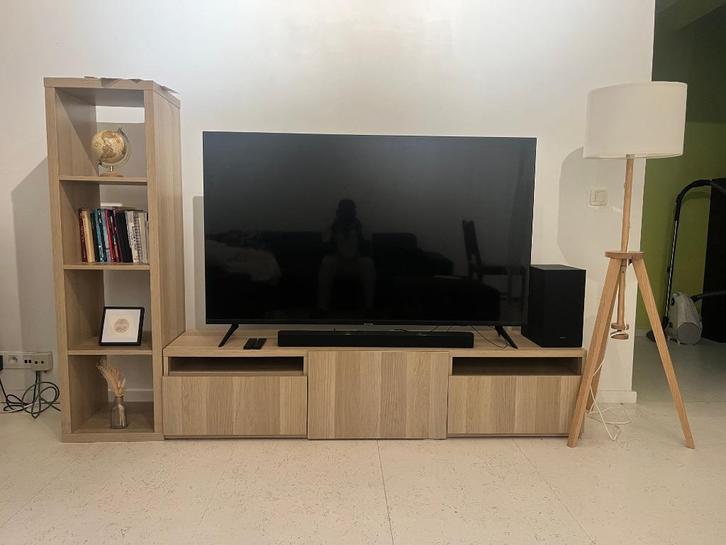 meuble + télévision grand écran + lampe + étagère, TV, Hi-fi & Vidéo, Télévisions, Comme neuf, LED, Samsung, Smart TV, Enlèvement