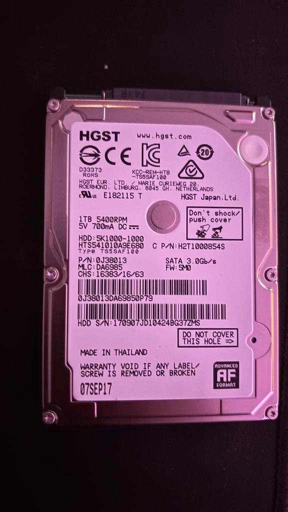 Originele PS4 hdd van 1TB, Computers en Software, Harde schijven, Zo goed als nieuw, Console, Intern, HDD, SATA, Ophalen