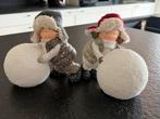 Kerstdecoratie Sneeuwbalspelers (Jongen & Meisje) ️, Ophalen, Nieuw