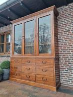 Eiken buffetkast/vitrinekast GRATIS LEVERING, Huis en Inrichting, Kasten | Buffetkasten, 200 cm of meer, Met deur(en), Ophalen of Verzenden