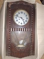 Authentieke hangklok met sierglas, Huis en Inrichting, Woonaccessoires | Klokken, Ophalen, Zo goed als nieuw, Analoog, Wandklok