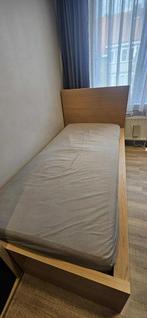Bed met 2 bedlades 90/200  IKEA, Ophalen, 90 cm, Eenpersoons, Beige