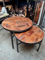 ronde tafels met visgraatmotief, Ophalen, Gebruikt, ., .