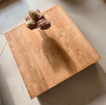 NIEUWE PRIJS! Ethnicraft teak salontafel 110x110cm beschikbaar voor biedingen