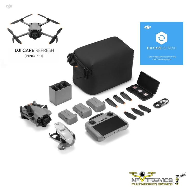 DJI MINI 5 PRO RC2 FLY MORE COMBO INCL 1Y DJI CARE REFRESH, Audio, Tv en Foto, Drones, Nieuw, Drone met camera, Ophalen of Verzenden
