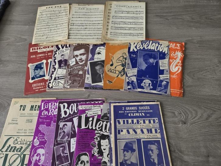 Accordeon partituren jaren '50 - 40 stuks, Muziek en Instrumenten, Accordeons, Gebruikt, Ophalen of Verzenden