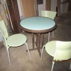 table bistrot ronde/diametre 67cm x 73cm de haut/+ 3 chaises, Jardin & Terrasse, Comme neuf, Enlèvement