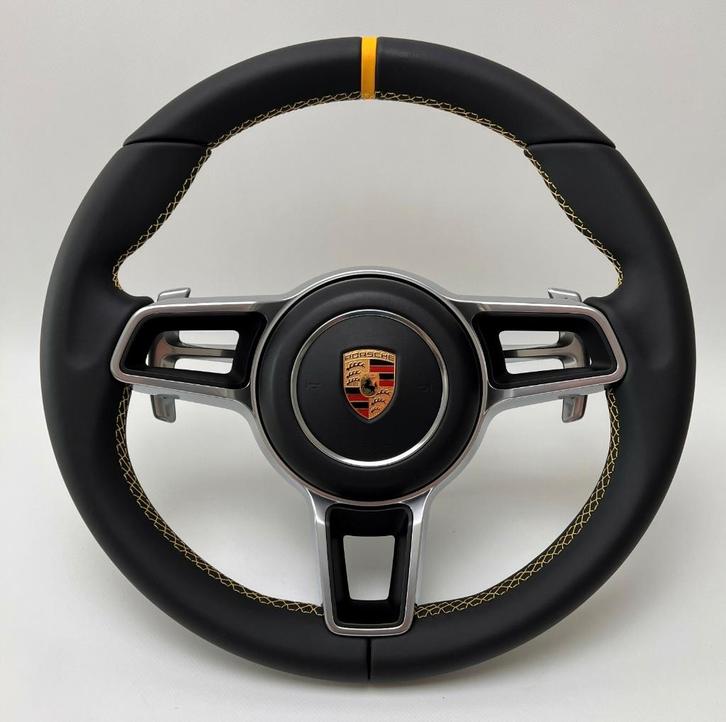 Volant jaune Porsche sans boutons avec palmes Upgrade PDK, Autos : Pièces & Accessoires, Commande, Porsche, Neuf, Enlèvement ou Envoi