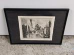 Tekening / ets Albert Goethals - Brugge, Antiek en Kunst, Ophalen of Verzenden
