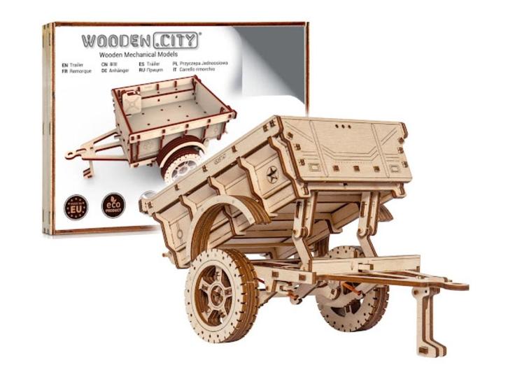 3D Houten Puzzel Trailer for 4x4 Car - DIY Wood Builds, Hobby en Vrije tijd, Modelbouw | Auto's en Voertuigen, Nieuw, Overige typen