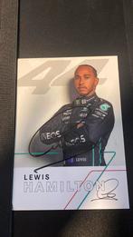 Gesigneerd Lewis Hamilton driver card Mercedes, Verzamelen, Ophalen of Verzenden