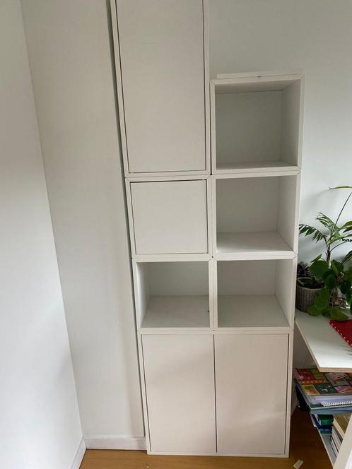 Eket witte wandkasten, Huis en Inrichting, Kasten | Wandmeubels, Zo goed als nieuw, Minder dan 100 cm, Minder dan 150 cm, 25 tot 50 cm