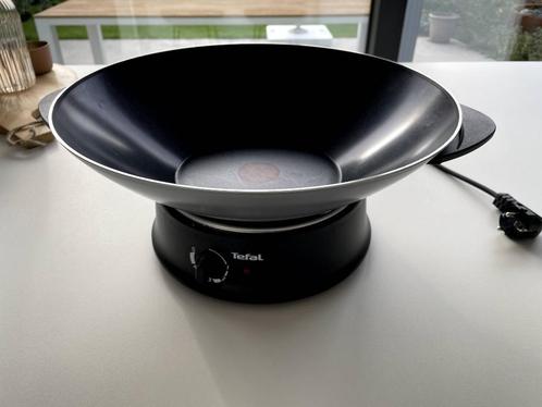 Elektrische wok Tefal anti-aanbaklaag, Huis en Inrichting, Keuken | Potten en Pannen, Zo goed als nieuw, Wok, Ophalen