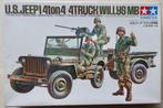 TAMIYA 1:35 - Amerikaanse JEEP 1/4 ton 4X4 TRUCK WILLYS MB, Hobby en Vrije tijd, Modelbouw | Auto's en Voertuigen, Auto, 1:32 tot 1:50