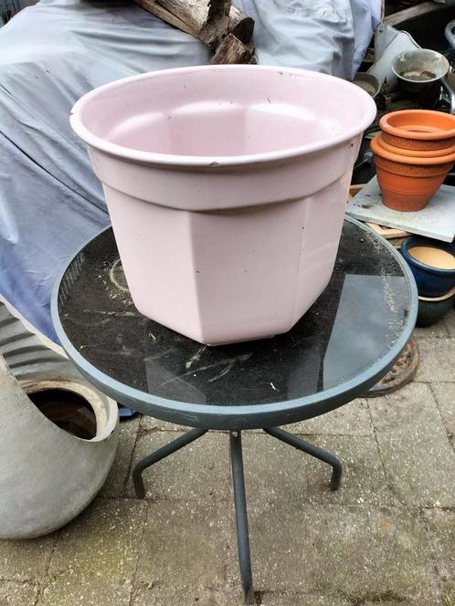 Grote zacht roze binnen bloempot cachpot, Tuin en Terras, Bloempotten, Zo goed als nieuw, Binnen, Ophalen