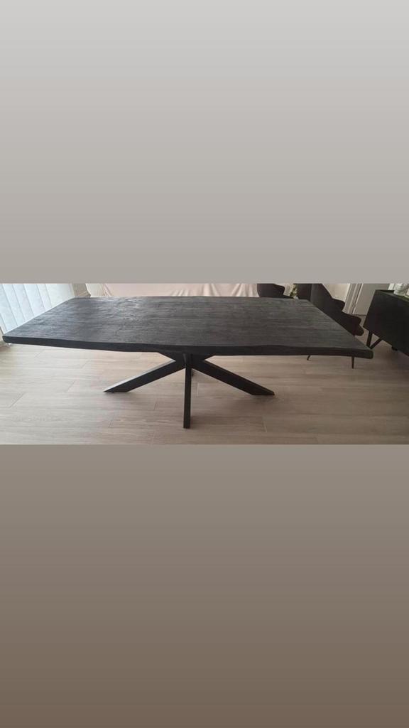 Table de salle à manger noire 210x100x76, Maison & Meubles, Tables | Tables à manger, Comme neuf, Métal, Enlèvement