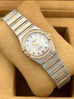 Omega dameshorloge in goud en staal met diamanten, Overige merken, Polshorloge, Ophalen of Verzenden, Zo goed als nieuw