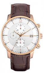 Heren Rodania Chronograph (met doosje ), Overige merken, Leer, Staal, Polshorloge